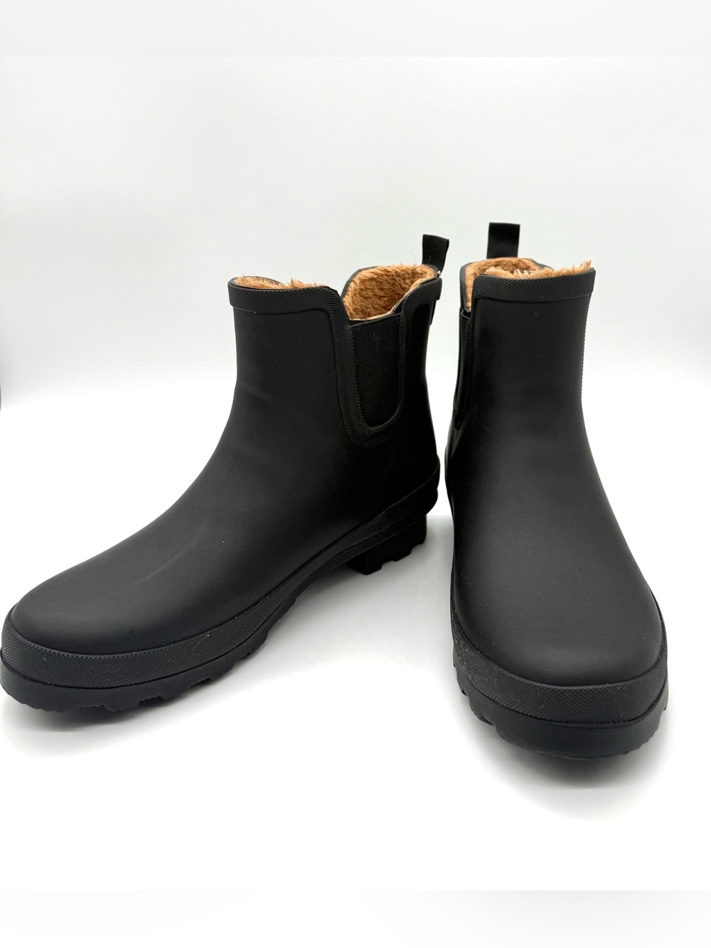 chooka Black Women's Chelsea Waterproof Boots with Faux Fur Lining